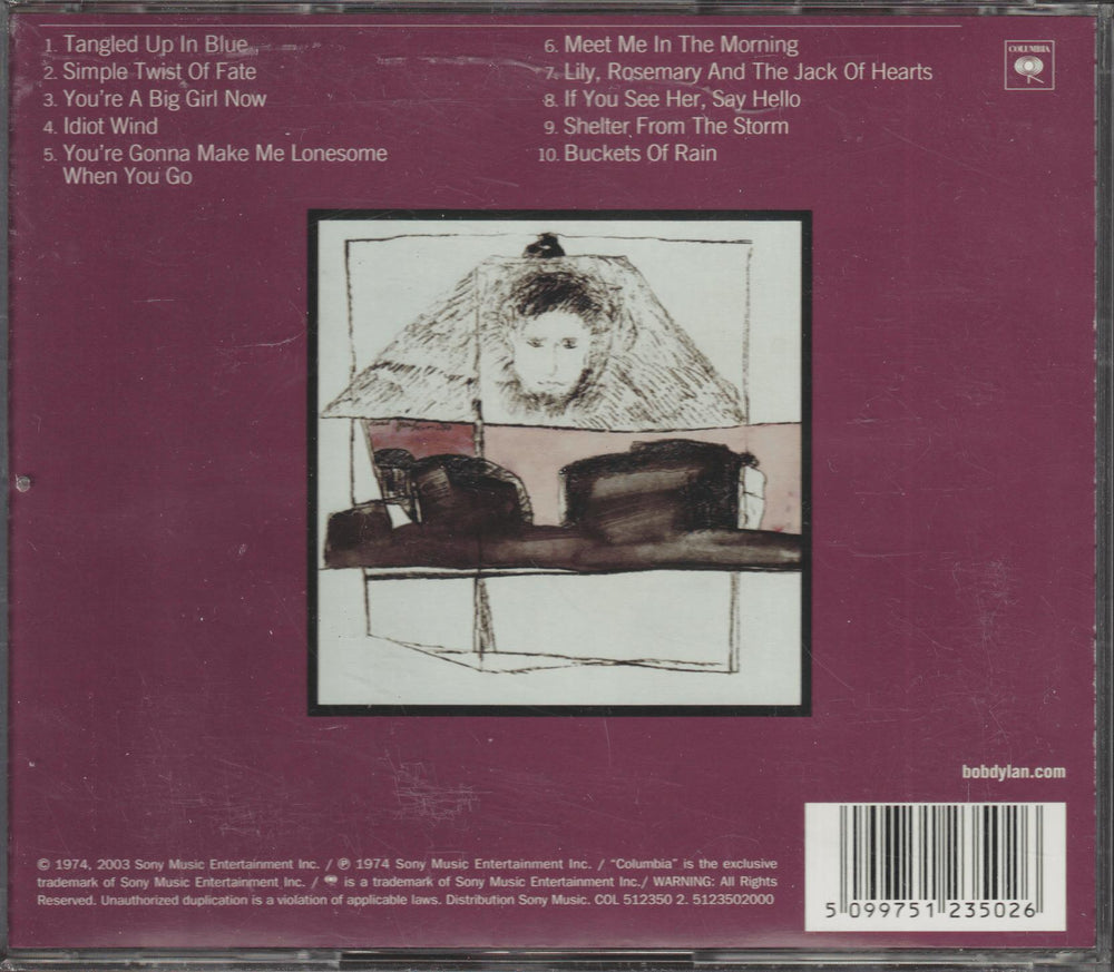 Bob Dylan - Blood on the Tracks. 1975. . CD.