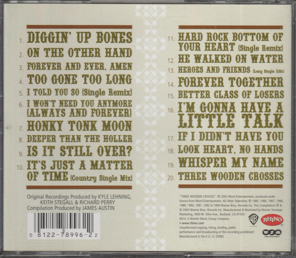 Randy Travis - The Very Best of Randy Travis. 2004. . CD.