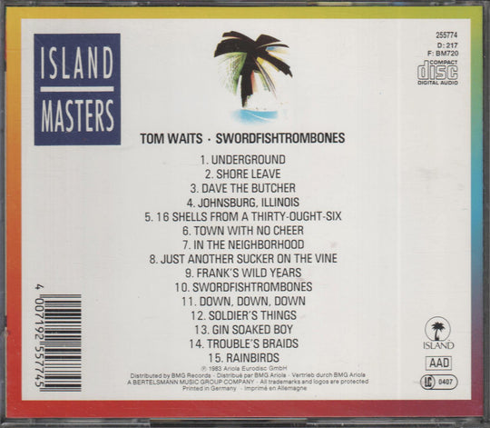 Tom Waits - Swordfishtrombones. 1983. . CD.