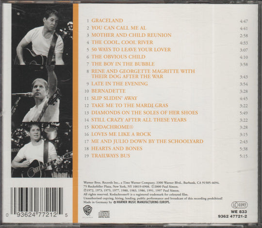 Paul Simon - Greatest Hits: Shining Like a National Guitar. 2007. . CD.