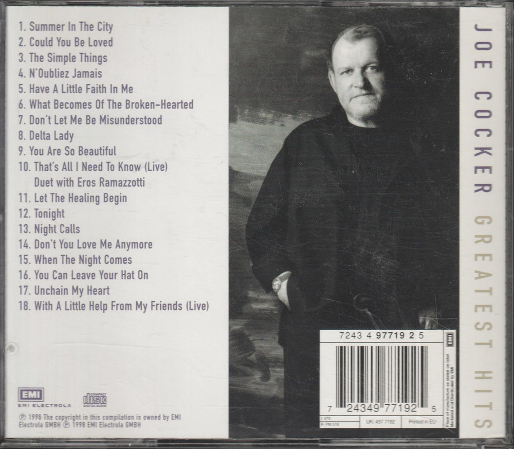 Joe Cocker - Greatest Hits. 1998. . CD.