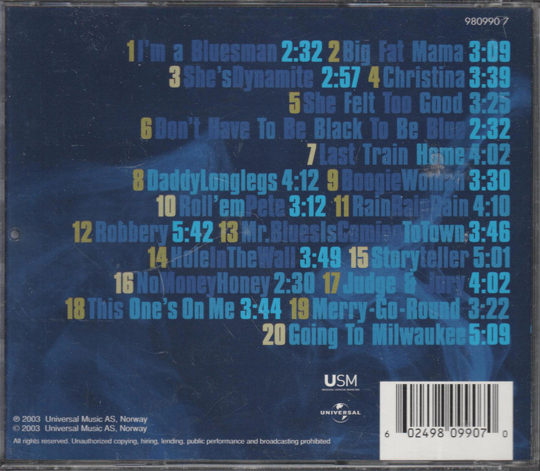 Reidar Larsen - Mr. Blues Is Coming To Town: The Very Best Of. 2003. . CD.