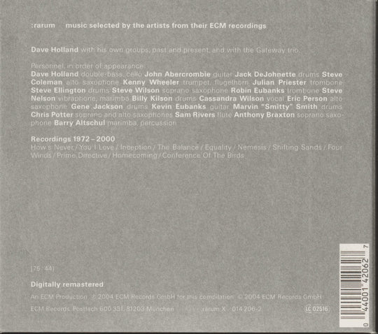 Dave Holland - Selected Recordings. 2002. . CD.