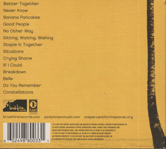 Jack Johnson - In Between Dreams. 2005. . CD.