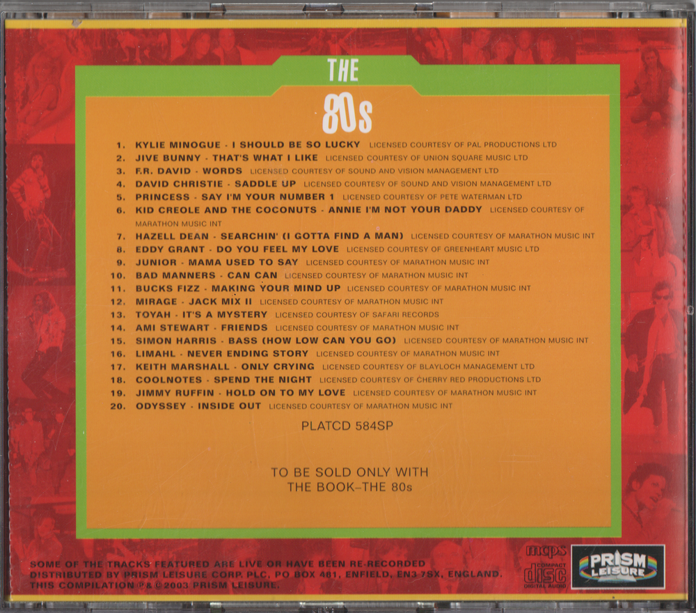 Forskjellige artister - The 80s. 1999. . CD.