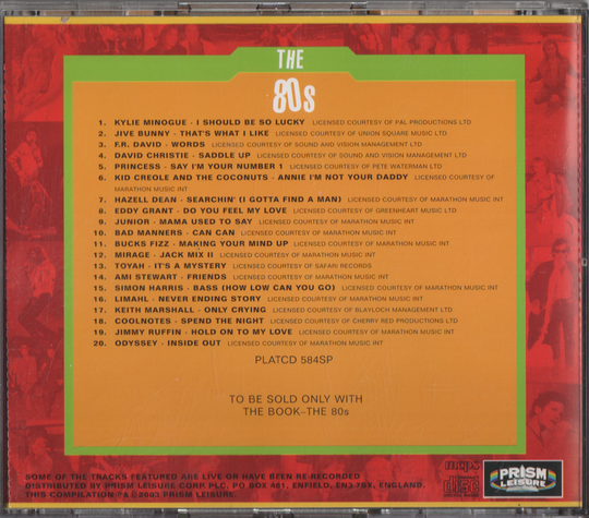 Forskjellige artister - The 80s. 1999. . CD.