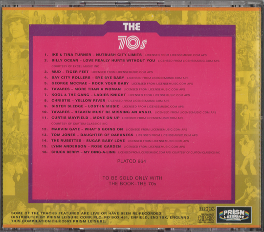 Forskjellige artister - The 70s. 1999. . CD.