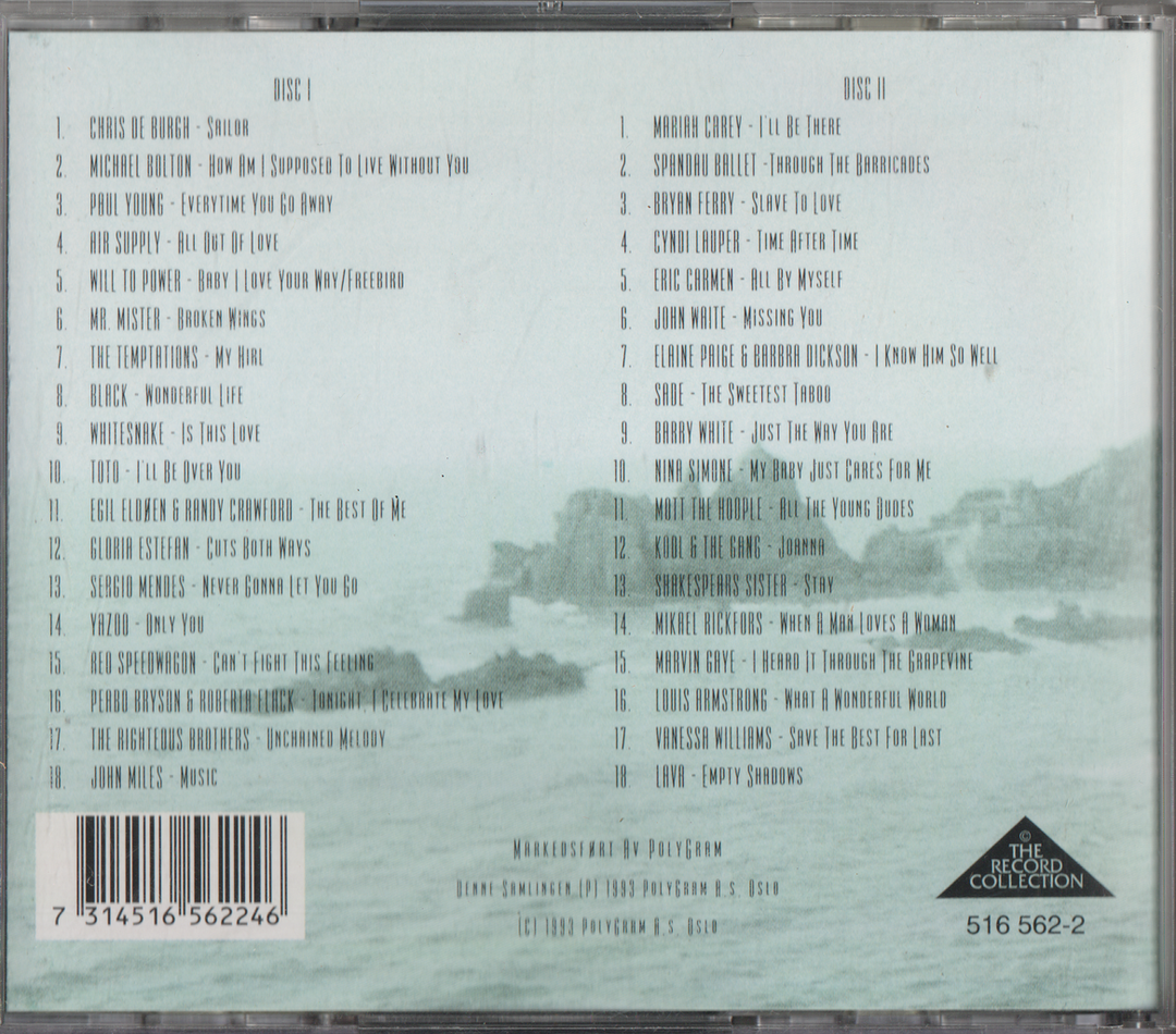 Forskjellige artister - The Love Song Collection 2 (2 CD). 1991. . CD.