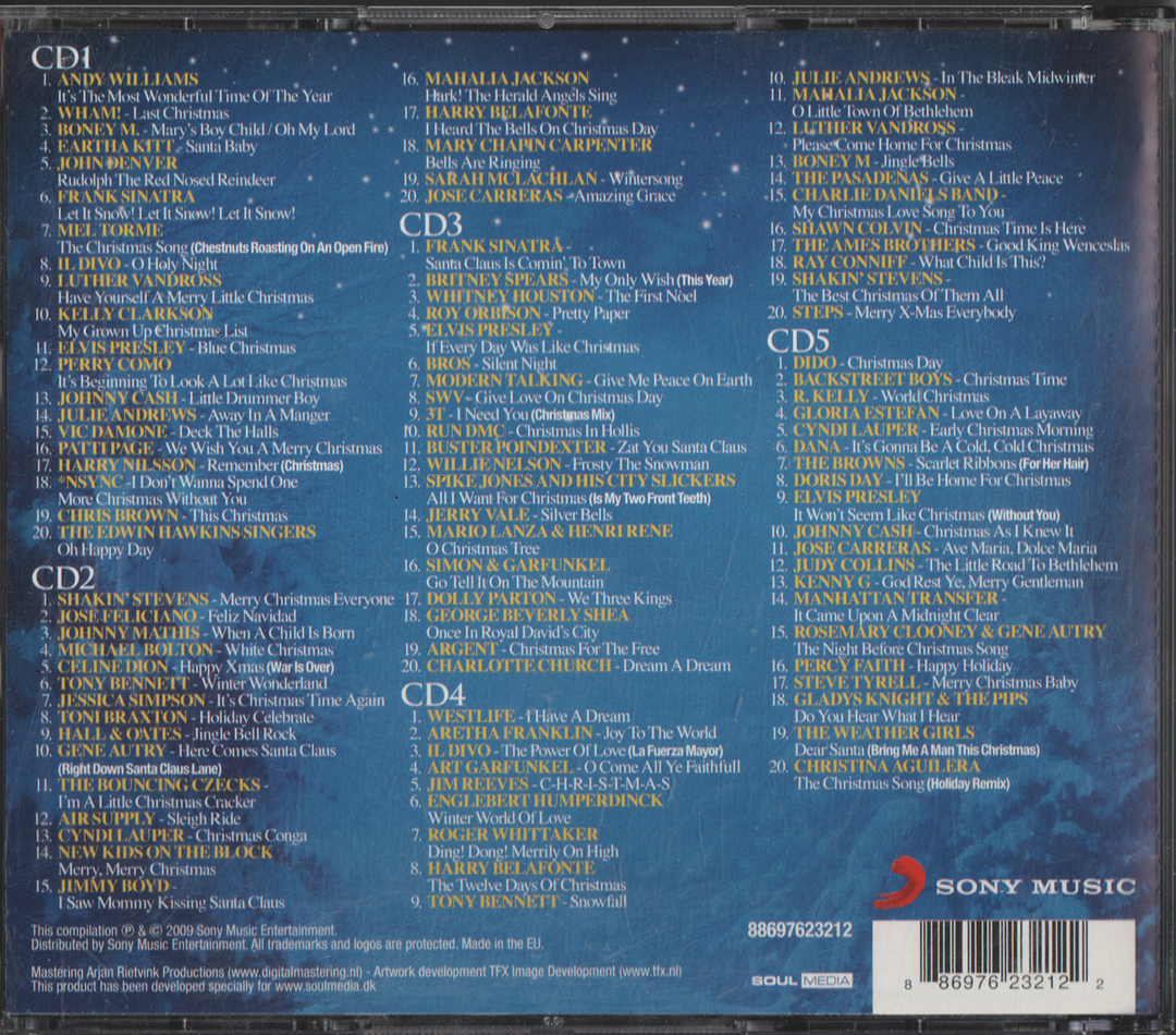 Forskjellige artister - 100 Of The World's Greatest Christmas Classics (5 CD Box). 2008. . CD.