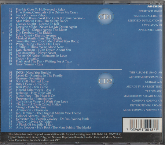 Forskjellige artister - The Best Of The Eighties (2 CD). 1993. . CD.