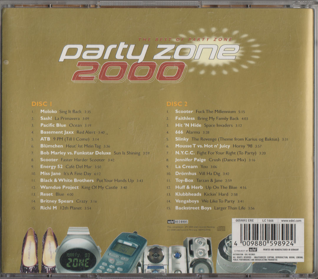 Forskjellige artister - Party Zone 2000: The Best of Party Zone. 1999. . CD.