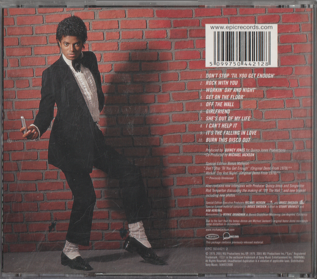 Michael Jackson - Off The Wall (Special Edition). 2001. . CD.
