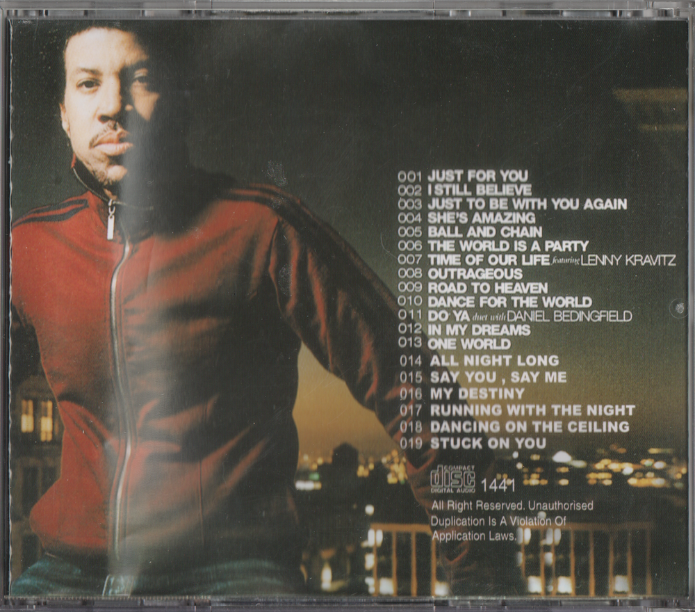 Lionel Richie - Just For You. 2004. . CD.