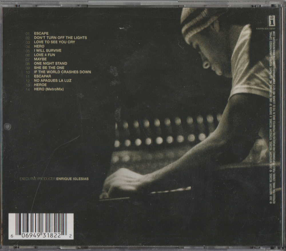 Enrique Iglesias - Escape (2001). CD.