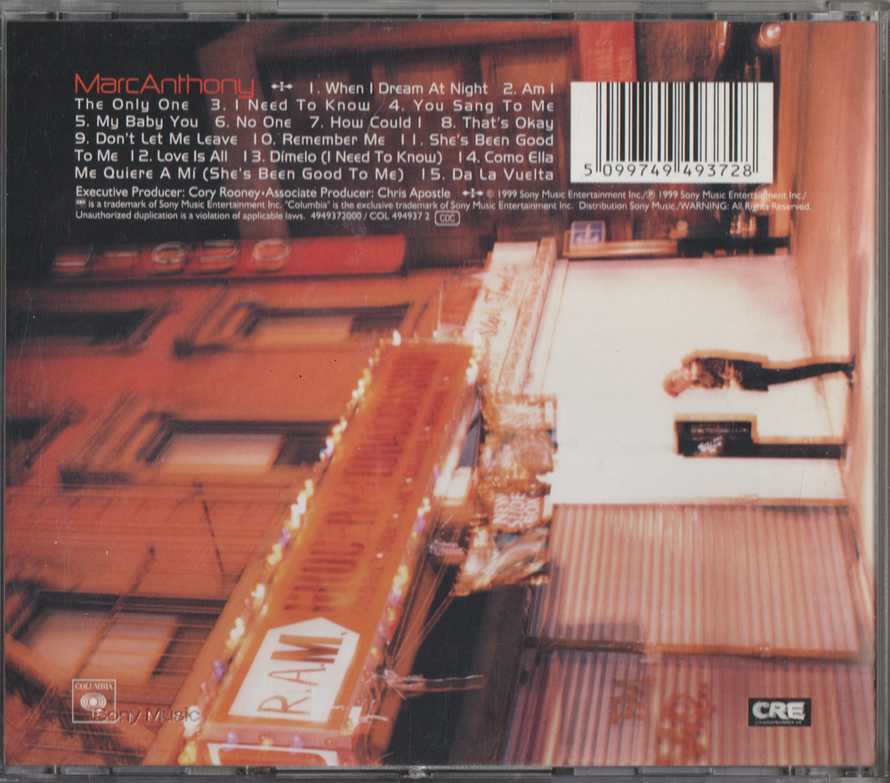 Marc Anthony - Marc Anthony (1999). CD.