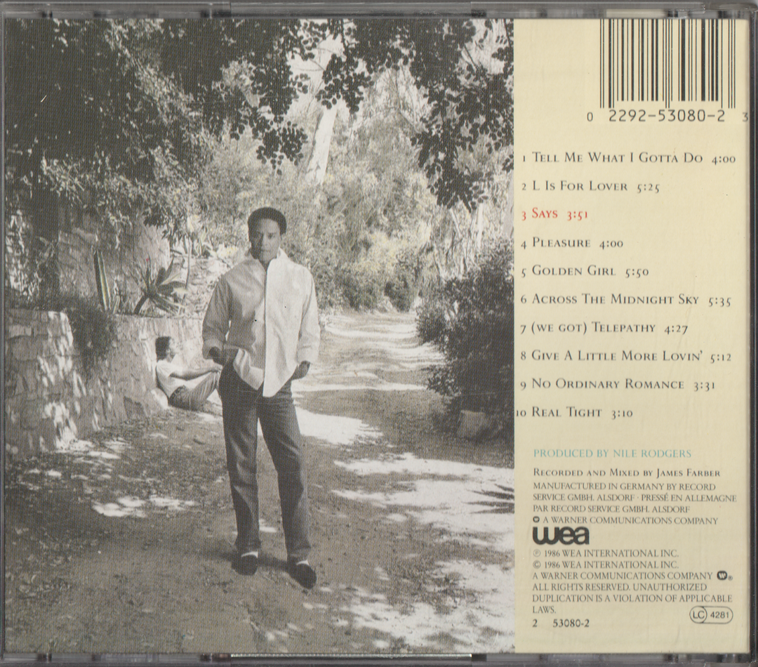 Al Jarreau - L Is For Lover (1986). CD.
