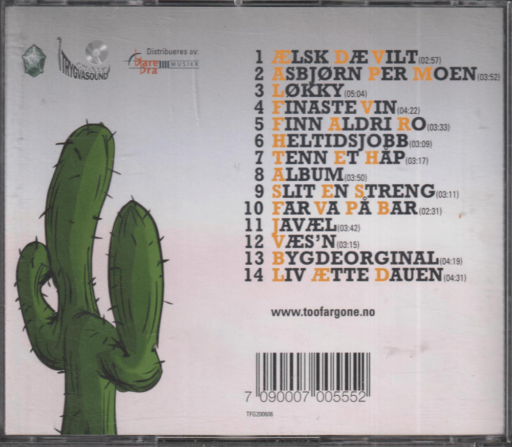Too Far Gone - Løkky (2008). CD.