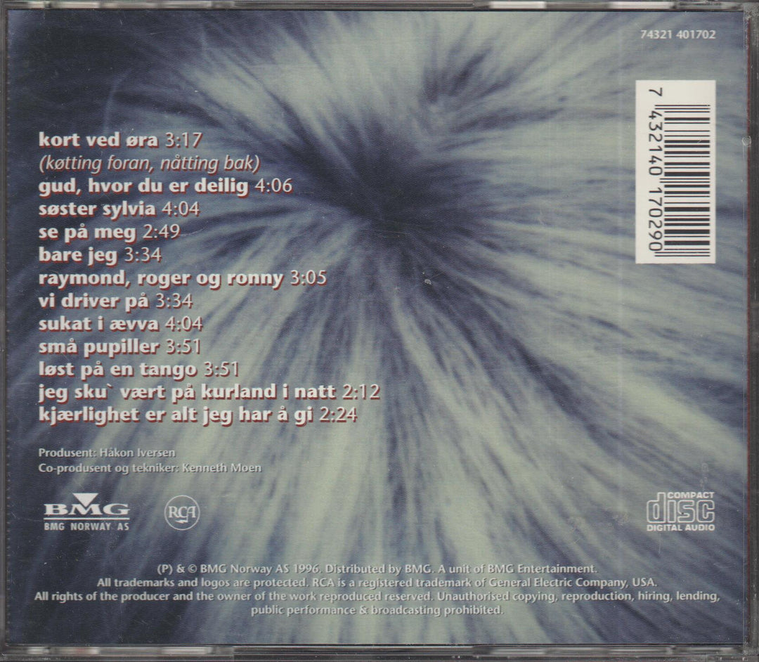Bjelleklang - Kort ved øra (1992). CD.