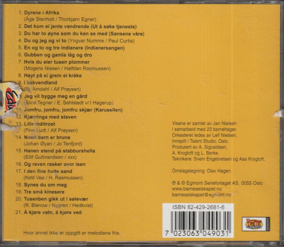 Diverse Artister - Barnas viser 3 (1998). CD.