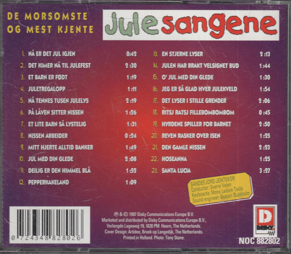 Diverse artister - De morsomste og mest kjente Julesangene (1998). CD.