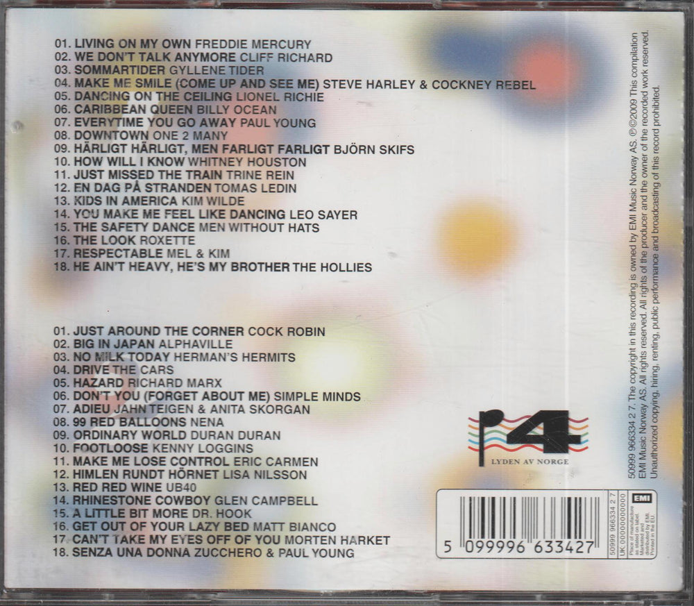 Diverse artister - P4 Feriefavoritter (2003). CD.
