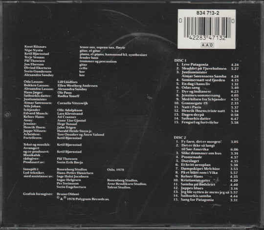 Ketil Bjørnstad - Leve Patagonia (1978/Re-release). CD.