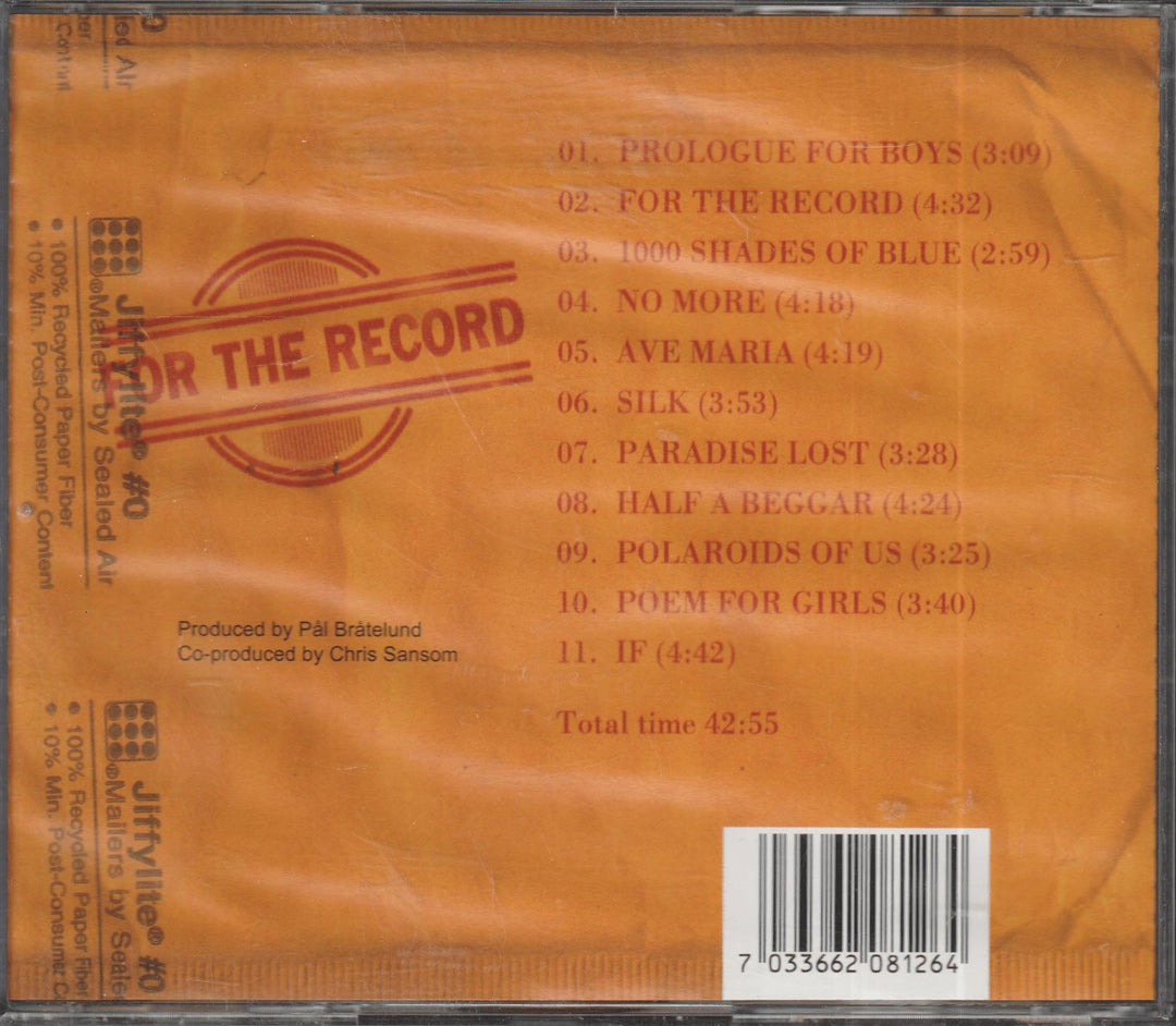 Pål Bråtelund - For The Record (2004). CD.