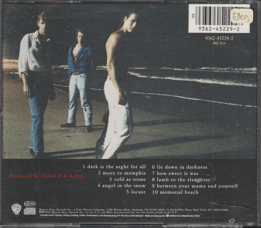a-ha - Memorial Beach (1993). CD.