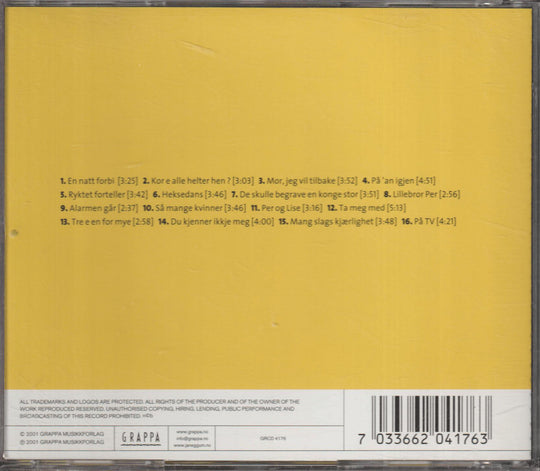Jan Eggum - Ekte Eggum: Jan Eggums beste sanger (2001). CD.