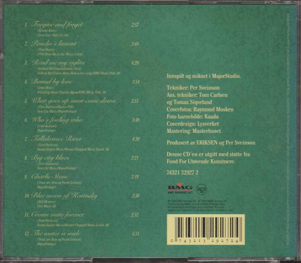 Eriksen - The Water Is Wide (1994). CD.