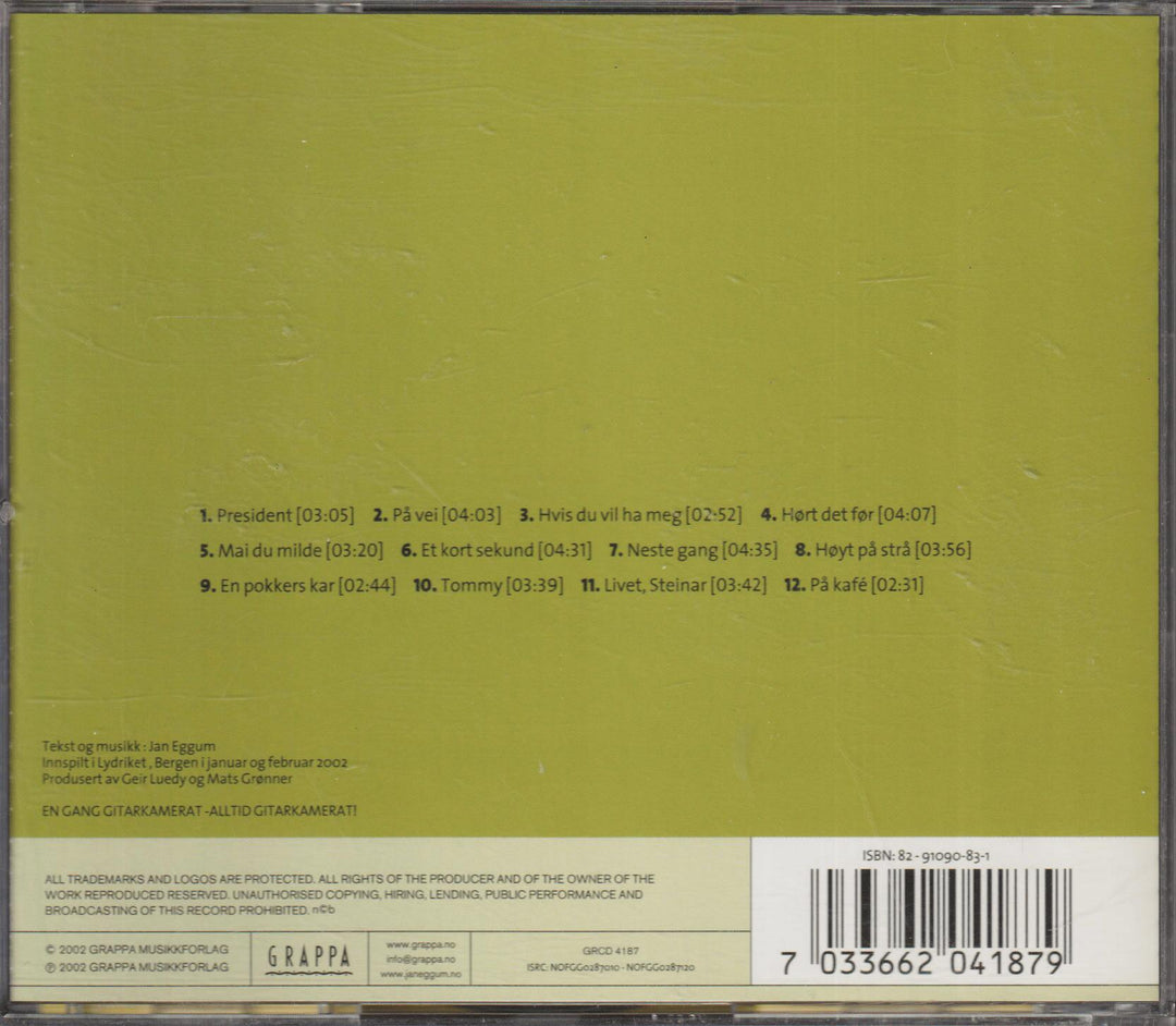 Jan Eggum - President (2001). CD.