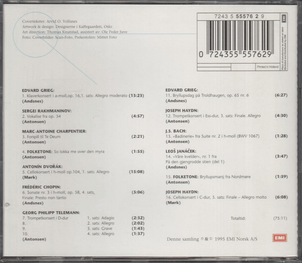 Leif Ove Andsnes, Ole Edvard Antonsen, Truls Mørk - Move. 1994. . CD.
