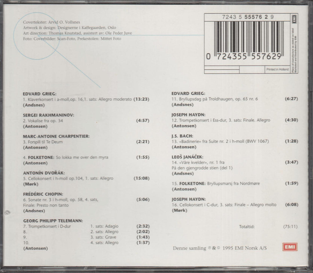 Leif Ove Andsnes, Ole Edvard Antonsen, Truls Mørk - Move. 1994. . CD.