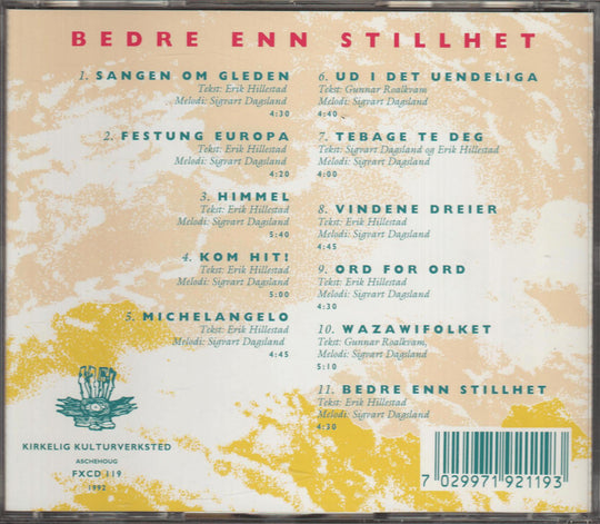 Sigvart Dagsland - Bedre enn stillhet. 1992. . CD.