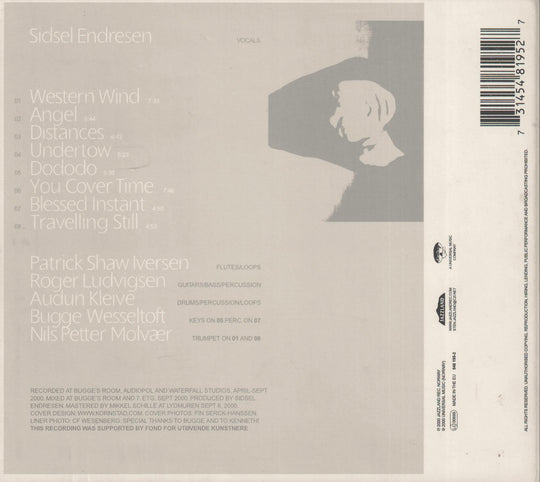 Sidsel Endresen - Undertow. 2000. . CD.