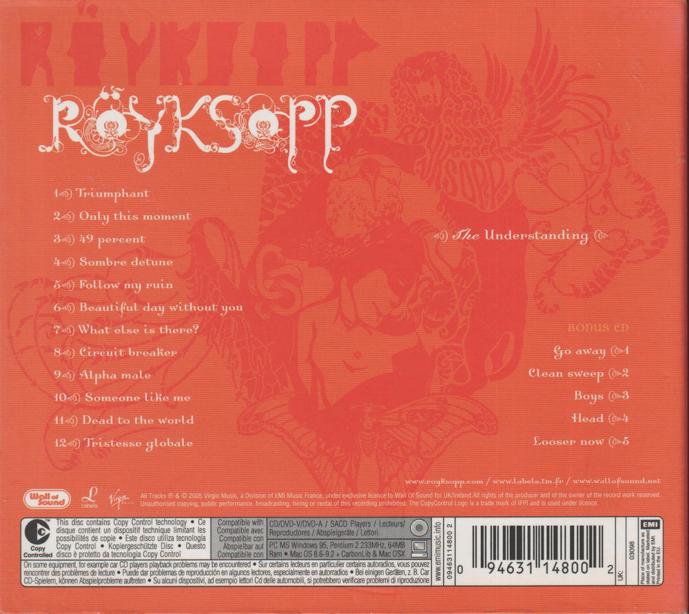 Röyksopp - The Understanding (Deluxe Edition). 2005. . CD.