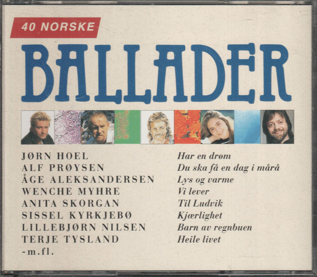 Diverse artister - 40 Norske Ballader (2CD). 1992. . CD.