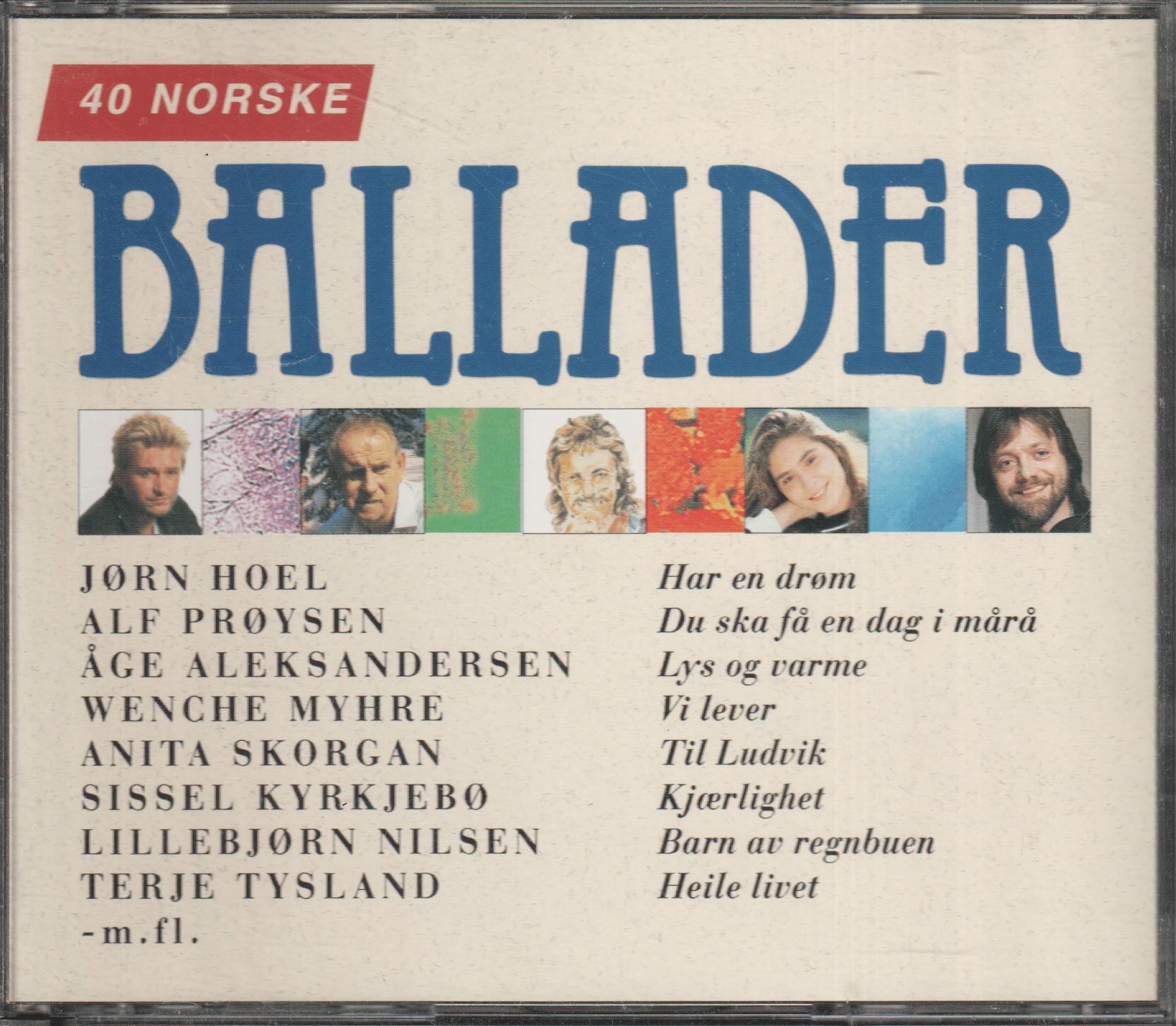 Diverse artister - 40 Norske Ballader (2CD). 1992. . CD.