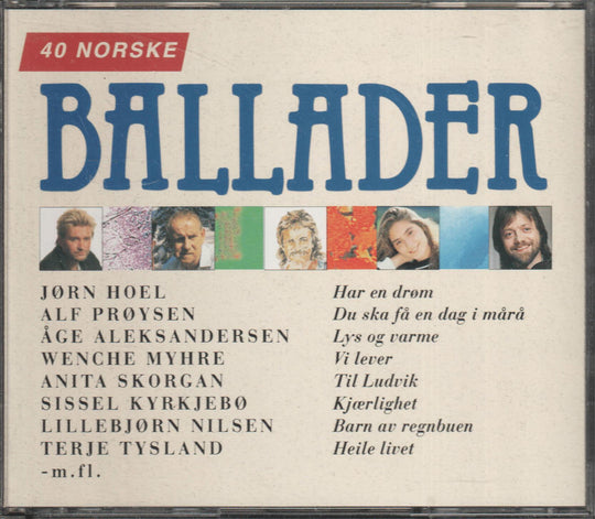 Diverse artister - 40 Norske Ballader (2CD). 1992. . CD.