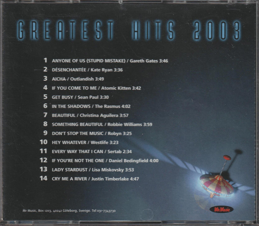 Diverse artister - Mr. Music: Greatest Hits 2003. 2003. . CD.