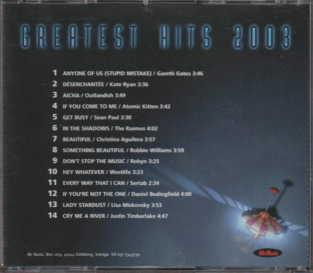 Diverse artister - Mr. Music: Greatest Hits 2003. 2003. . CD.