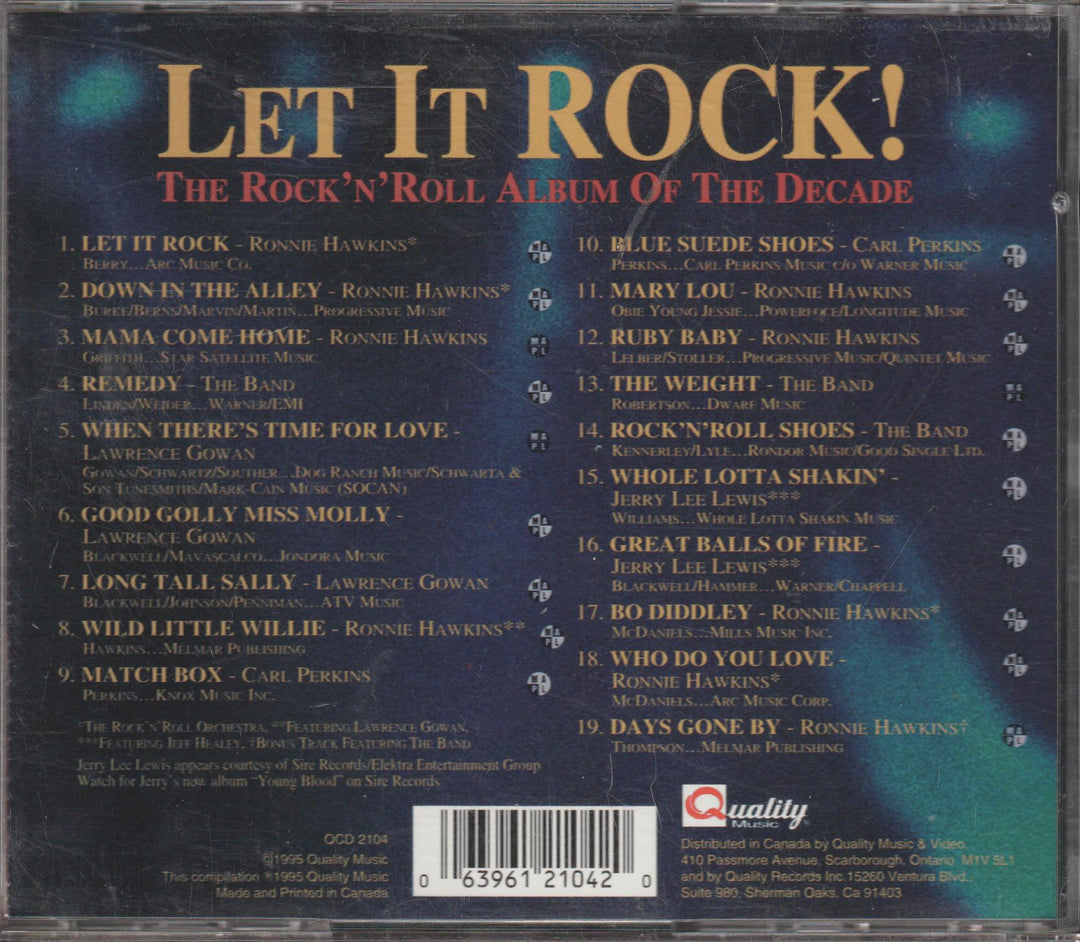 Diverse artister - Let It Rock! The Rock'n'Roll Album of the Decade. 1994. . CD.