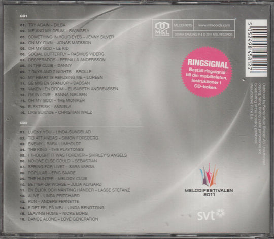 Diverse artister - Melodifestivalen 2011 (2CD). 2011. . CD.