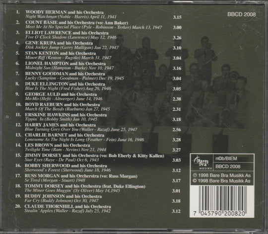 Knut Borge og Leif "Smokerings" Anderson - Presenterer for Sophisticated Swingers (Big Bands). 1996. . CD.