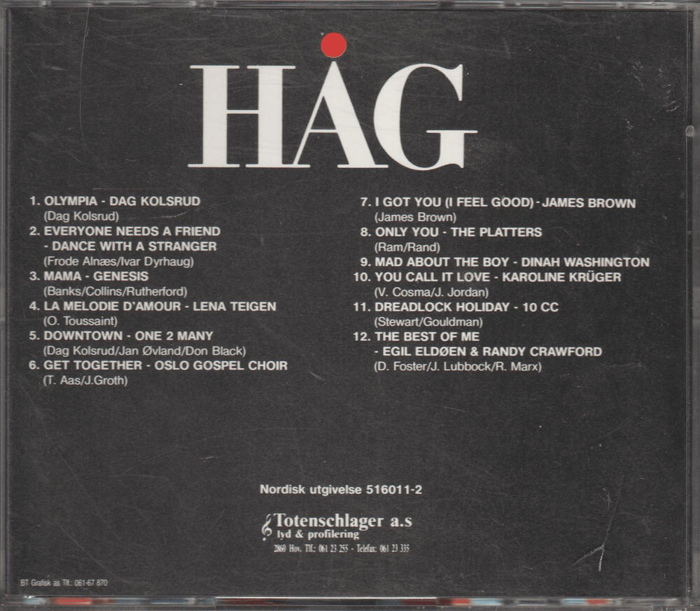 Diverse artister / HÅG - God Jul: HÅG 1993. 1993. . CD.