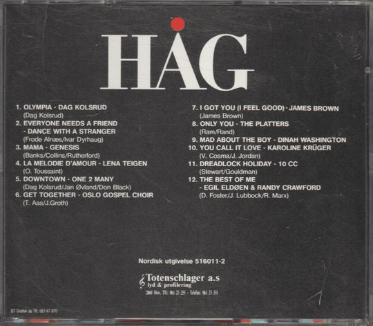 Diverse artister / HÅG - God Jul: HÅG 1993. 1993. . CD.