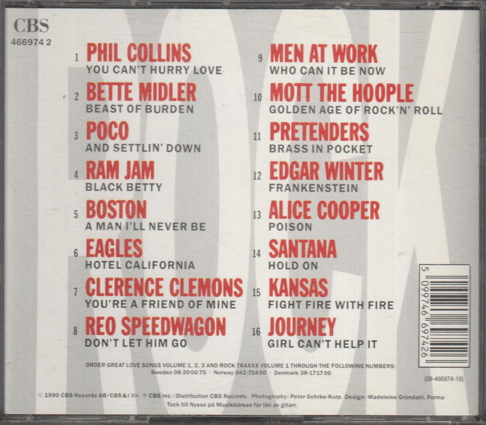 Diverse artister - Rock Traxxx Volume 1. 1991. . CD.
