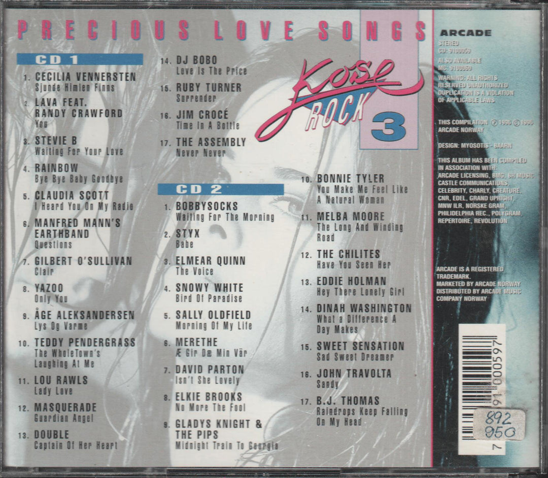 Diverse artister - Kose Rock 3: Precious Love Songs (2CD). 1996. . CD.