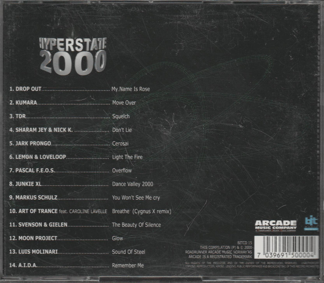 Diverse artister - Hyperstate 2000: Compiled by Norwegian Allstars. 2000. . CD.