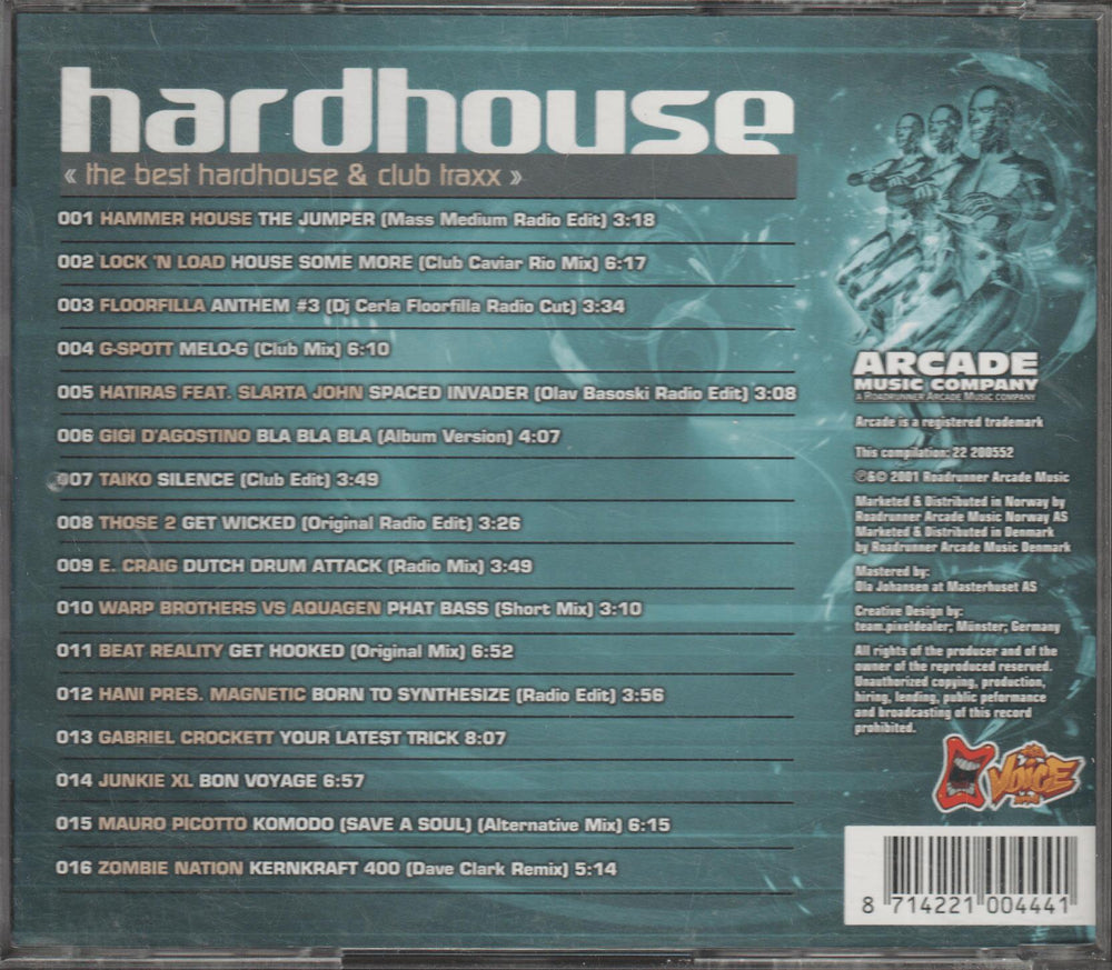 Diverse artister - Hardhouse Volume One. 2000. . CD.